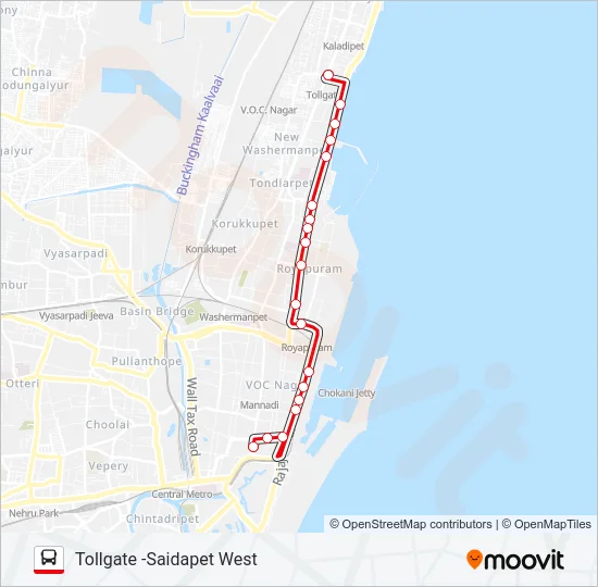 10A Bus Line Map