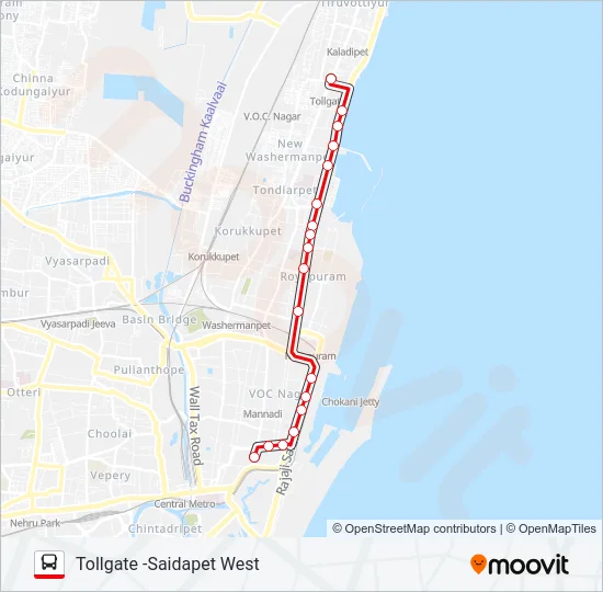 10A Bus Line Map