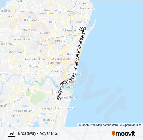 21L Bus Line Map