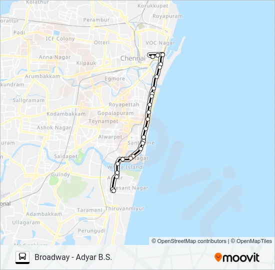21L Bus Line Map