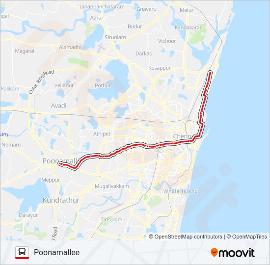 101 bus Line Map