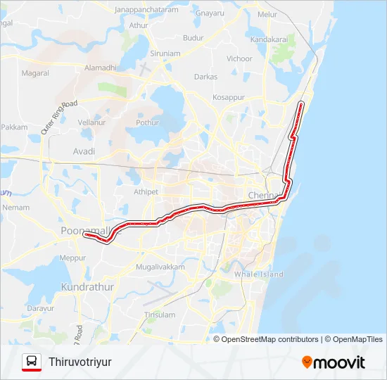 101 Bus Line Map