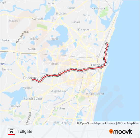 101 bus Line Map