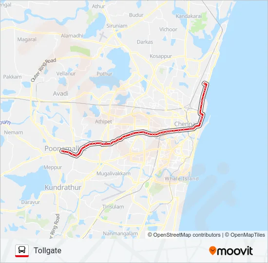 101 Bus Line Map