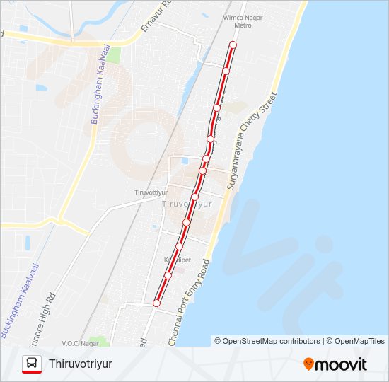 101 Bus Line Map