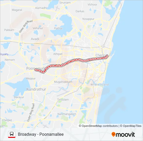 101 Bus Line Map