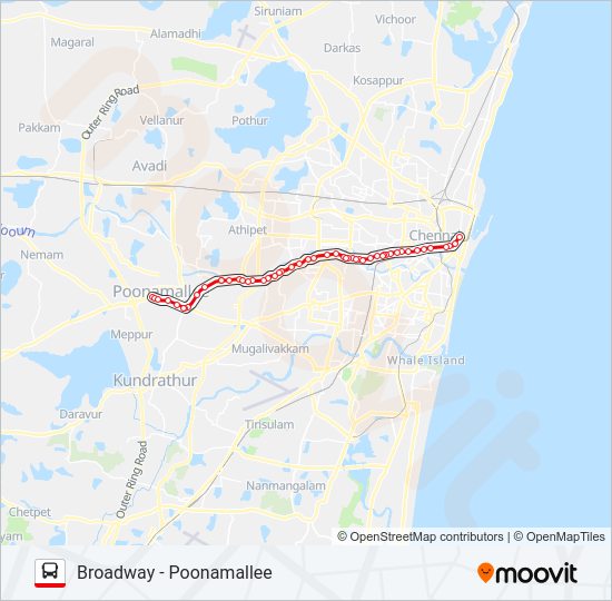 101 Bus Line Map