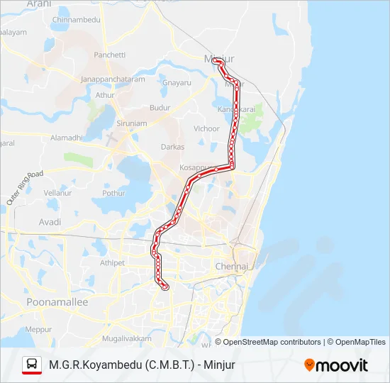 121 Bus Line Map