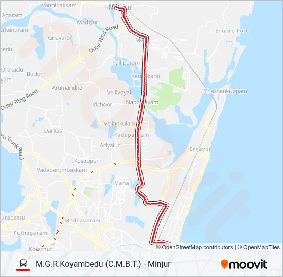 121 Bus Line Map