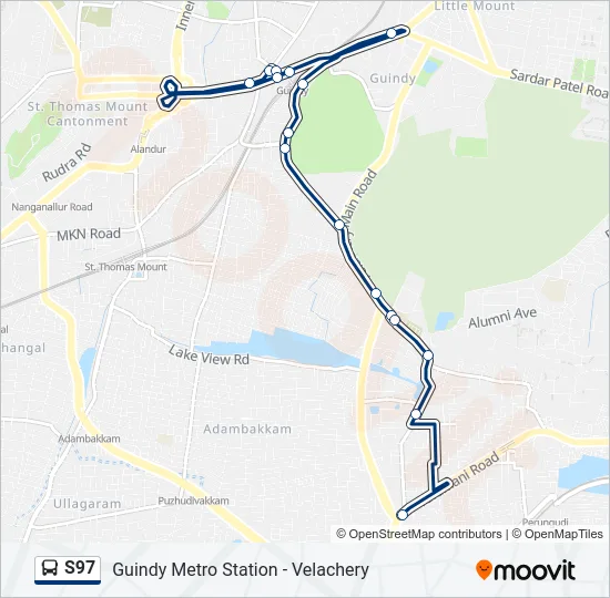 S97 Bus Line Map