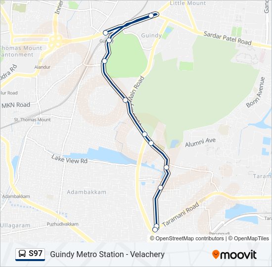 S97 Bus Line Map