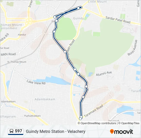 S97 Bus Line Map