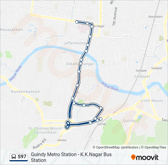 S97 Bus Line Map