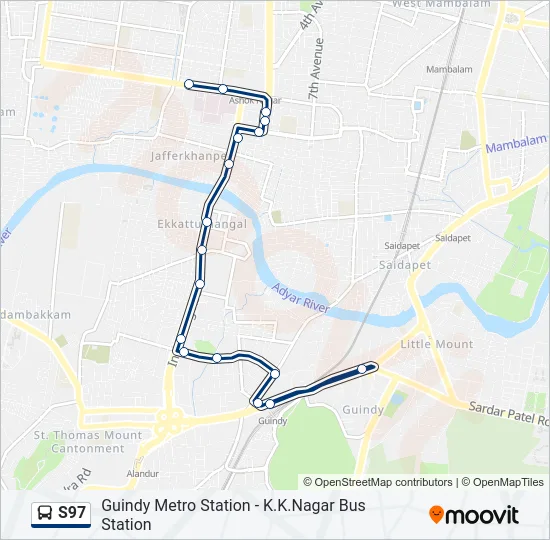 S97 Bus Line Map