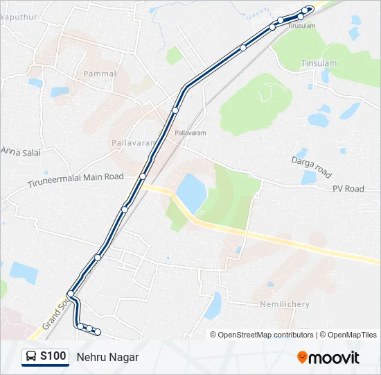S100 Bus Line Map