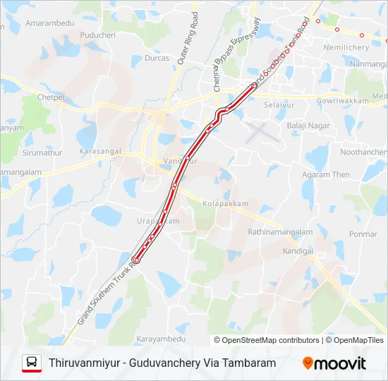 91V Bus Line Map