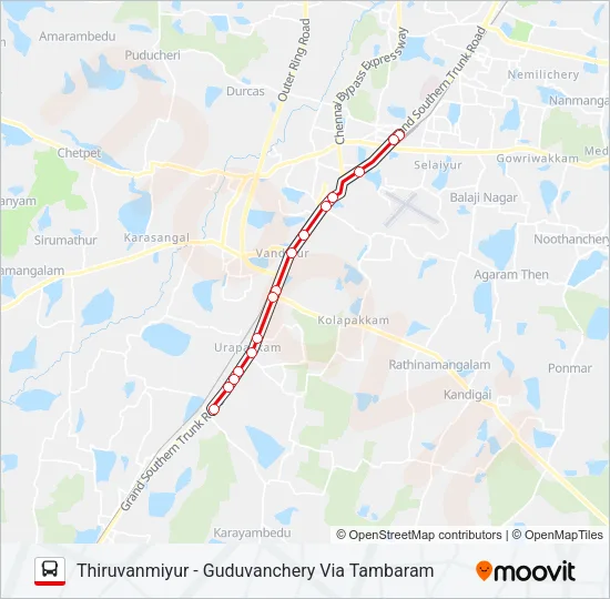 91V Bus Line Map