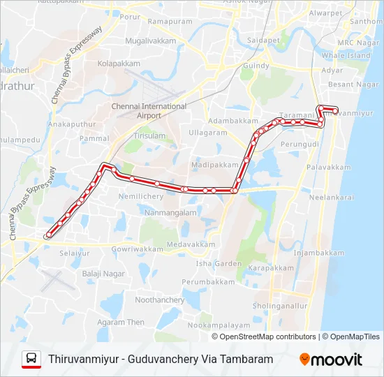 91V Bus Line Map