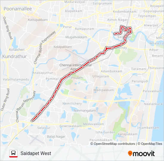 500W Bus Line Map