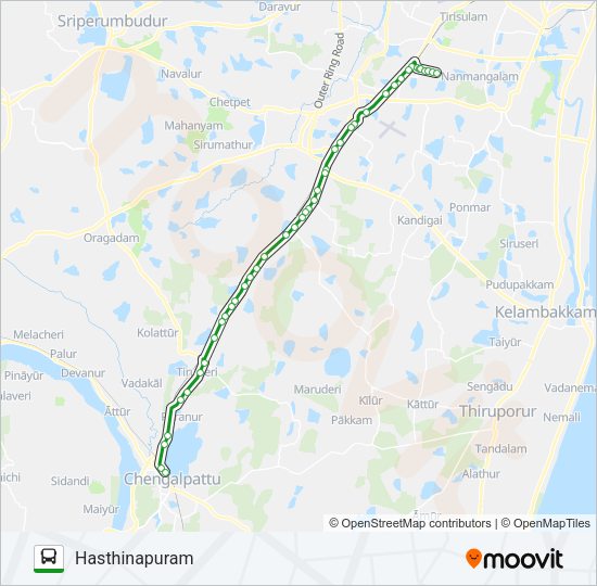 500A bus Line Map