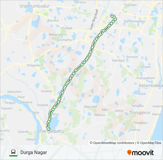 500D Bus Line Map