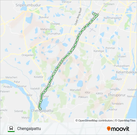 500D Bus Line Map