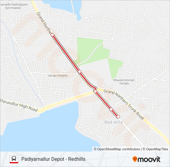 505 Bus Line Map