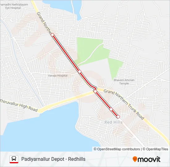 505 Bus Line Map