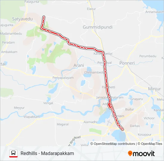 512 Bus Line Map