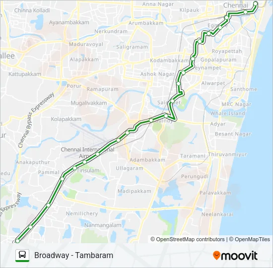 MTC Bus Line Map