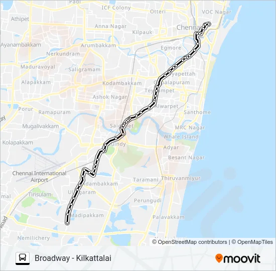 18P Bus Line Map