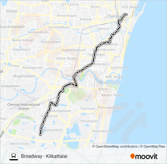 18P Bus Line Map