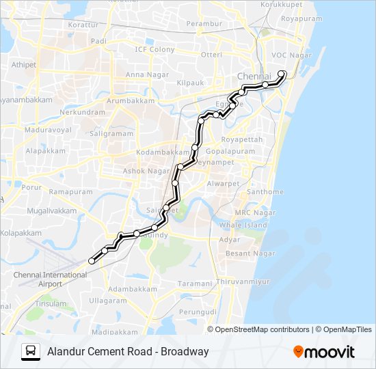 18P bus Line Map