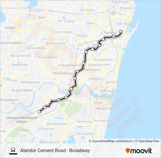 18P Bus Line Map