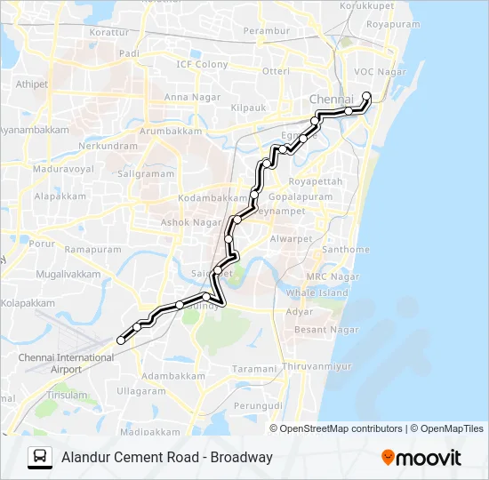 18P Bus Line Map