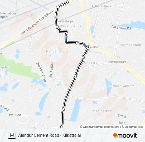 18P Bus Line Map