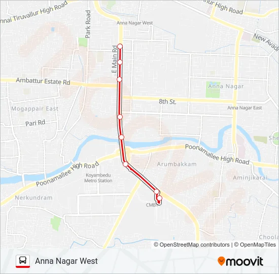 514 Bus Line Map
