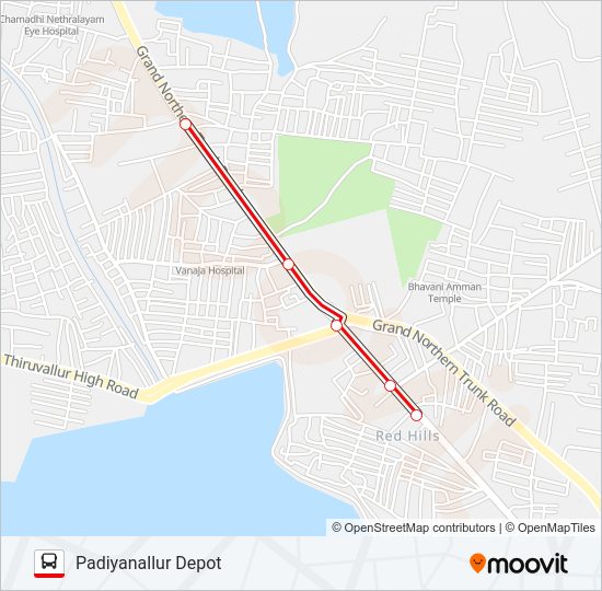 514 bus Line Map