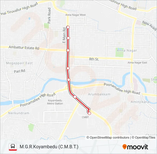 514 Bus Line Map