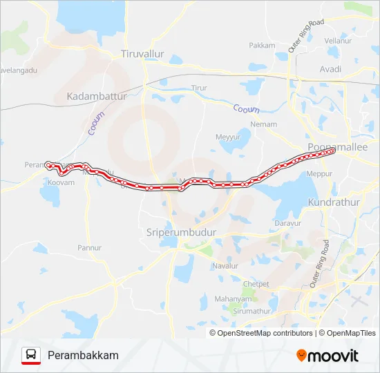 591 Bus Line Map