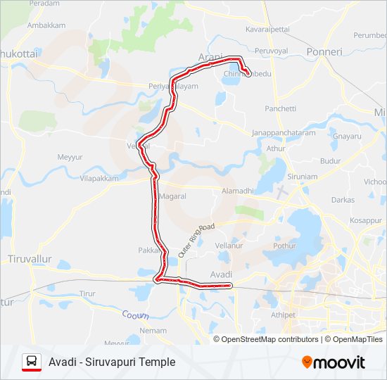 580S bus Line Map