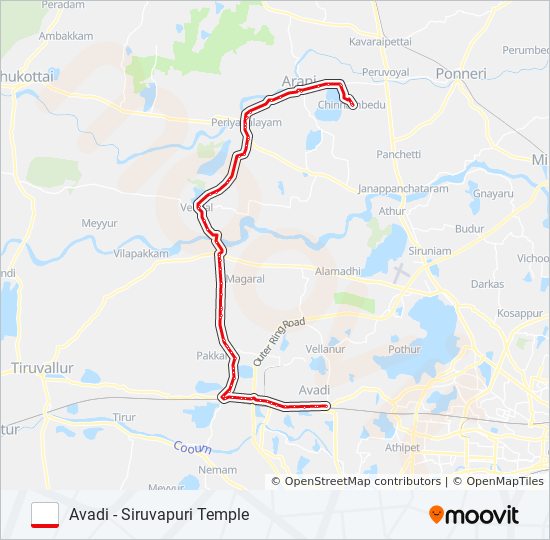 580s Route Schedules, Stops & Maps Avadi (Updated)