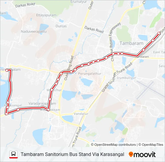 583C Bus Line Map