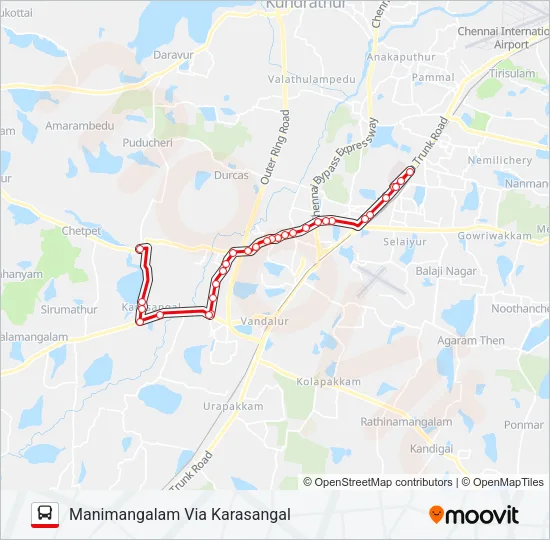 583C Bus Line Map