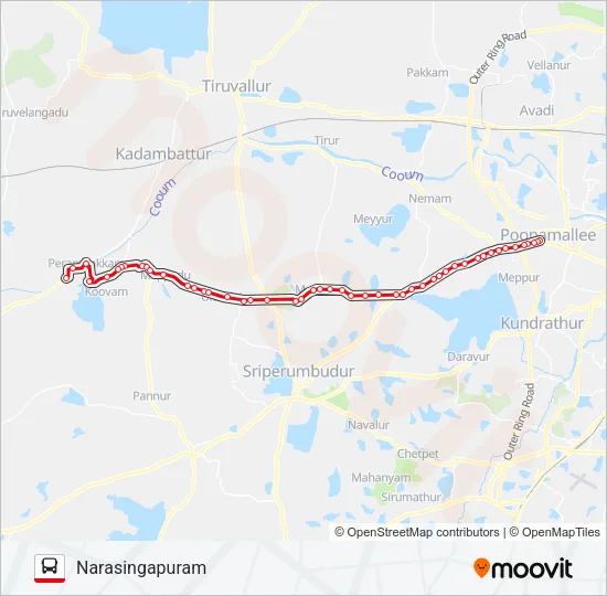 591C Bus Line Map