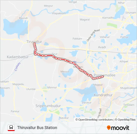 597A Bus Line Map