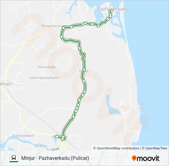 595 Bus Line Map