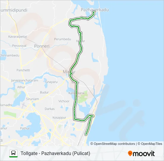 595 Bus Line Map