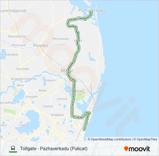 595 Bus Line Map
