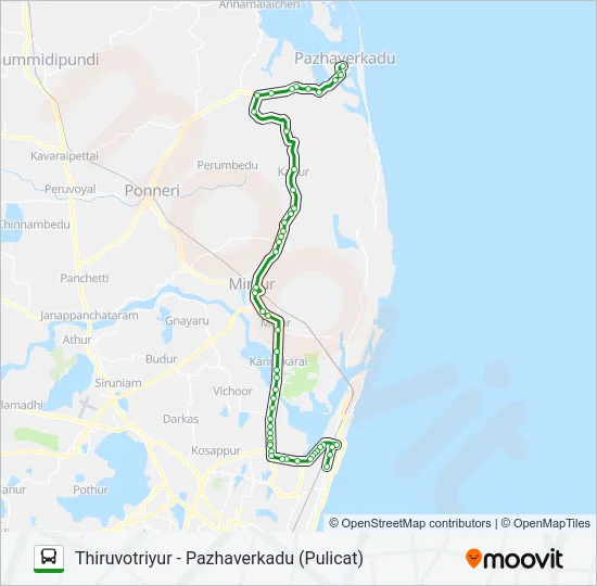 595 Bus Line Map